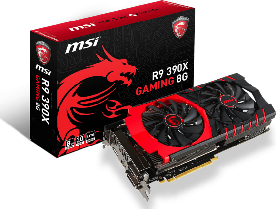 Karta graficzna MSI Radeon R9 390X 8GB GDDR5 (512 Bit) HDMI, 2xDVI, DP BOX (R9 390X GAMING 8G LE) 1