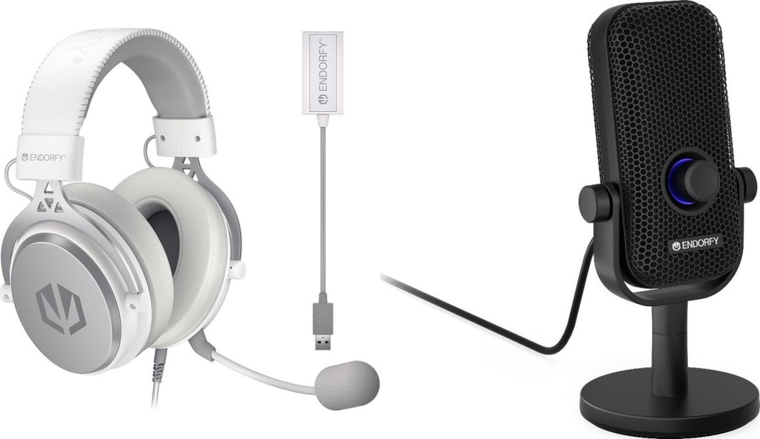 Słuchawki Endorfy Słuchawki Endorfy Viro Plus Białe (EY1A005) + Mikrofon Solum Voice S 1