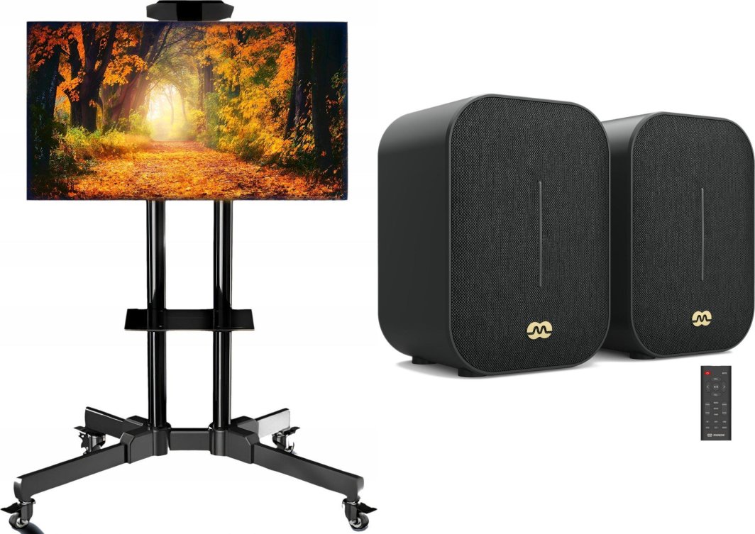 Mozos Mozos Stojak podłogowy 1500 32'' - 60'' + Głośniki komputerowe Agera 1