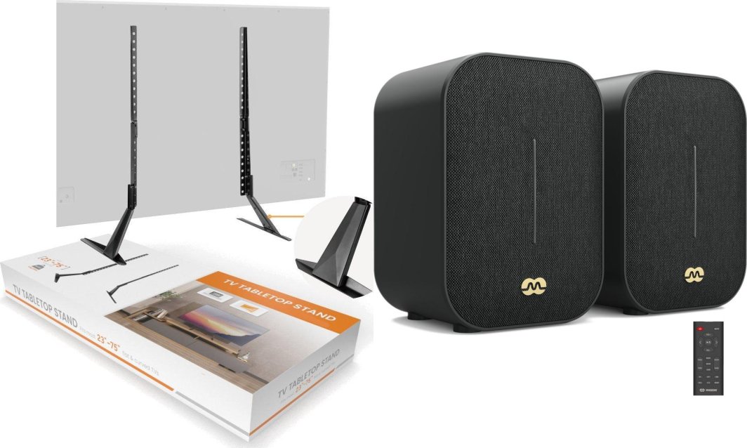 Mozos Mozos Stojak biurkowy TS2 23'' - 75'' + Głośniki komputerowe Agera 1