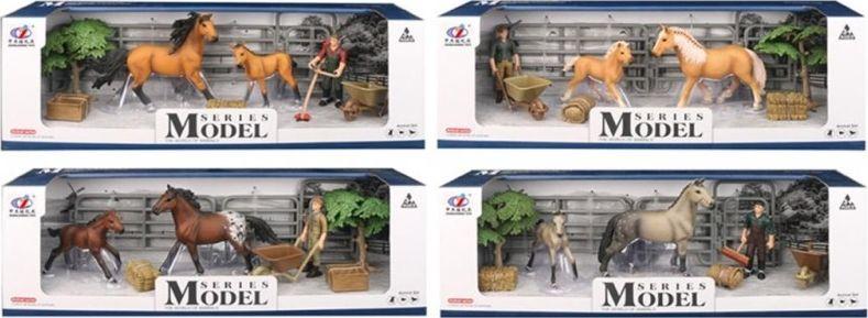 Figurka Artyk Zestaw farma - 2 konie i rolnik (61100) 1