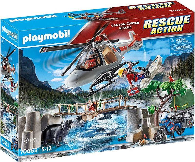 Playmobil Misja śmigłowca w kanionie (70663) 1