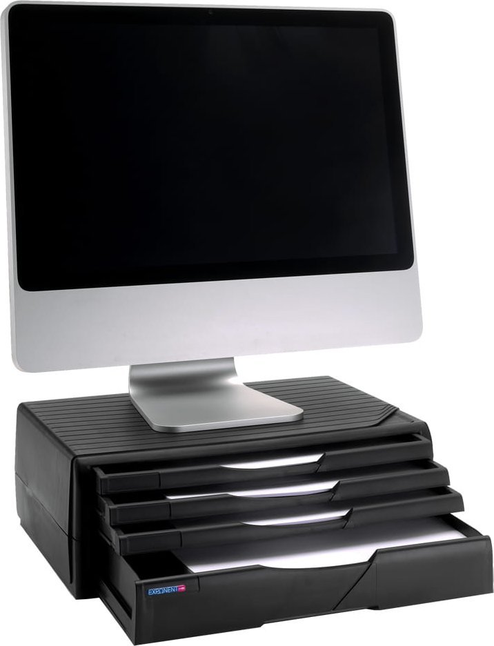 4World Exponent World Organizer A4R pod drukarki, MFP oraz monitory (czarny, 4 szuflady 1