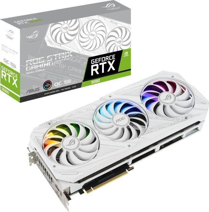 Karta graficzna Asus ROG Strix GeForce RTX 3080 Gaming OC 10GB GDDR6X (ROG-STRIX-RTX3080-O10G-WHITE-V2) 1