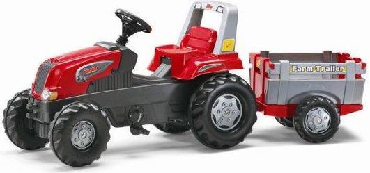  Rolly Toys Traktor Junior czerwony z przyczepą 800261 (5800261) 1