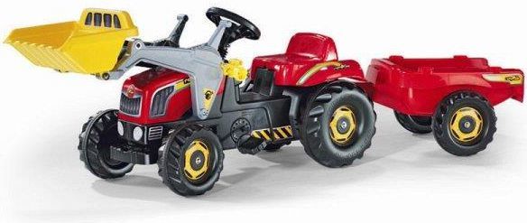  Rolly Toys Traktor Rolly z łyżką i przyczepą czerwony (5023127) 1