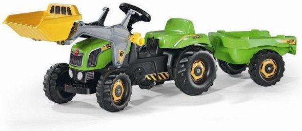  Rolly Toys Traktor Rolly zielony z łyżką i przyczepą 023134 (5023134) 1