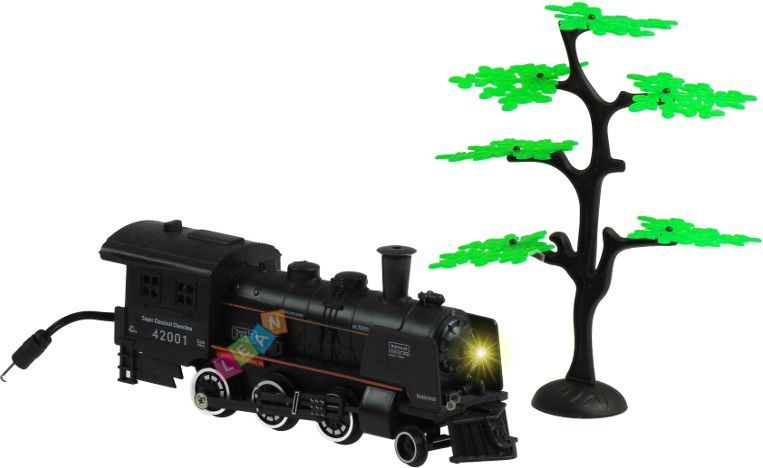  LEANToys Duża Kolejka Rail King z Dymem Światło + Wagony 1