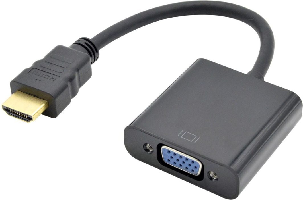 Adapter AV TB Print HDMI - D-Sub (VGA) czarny (AKTBXVAHMVGAF15) 1