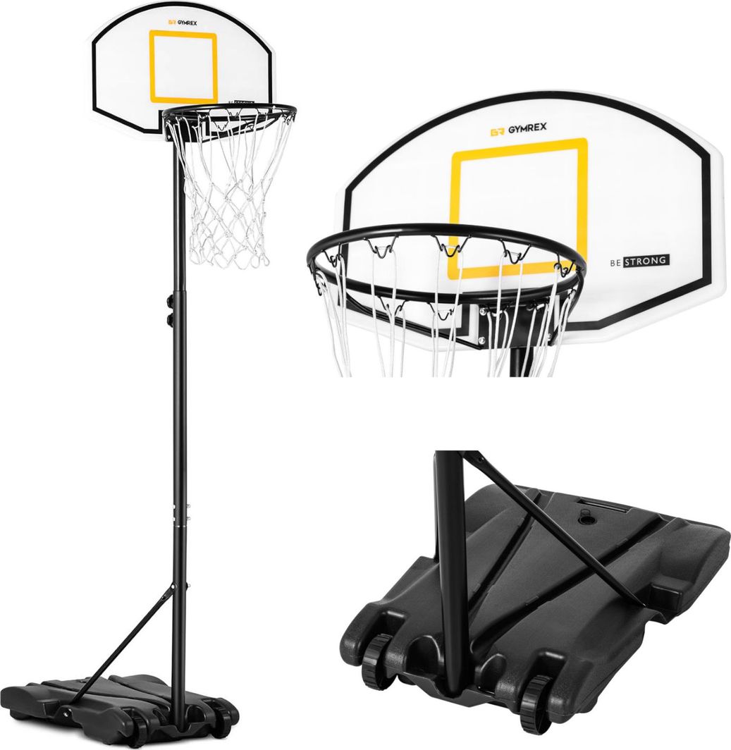 Gymrex Kosz do koszykówki wolnostojący regulowany dla dzieci 178-205 cm Kosz do koszykówki wolnostojący regulowany dla dzieci 178-205 cm 1