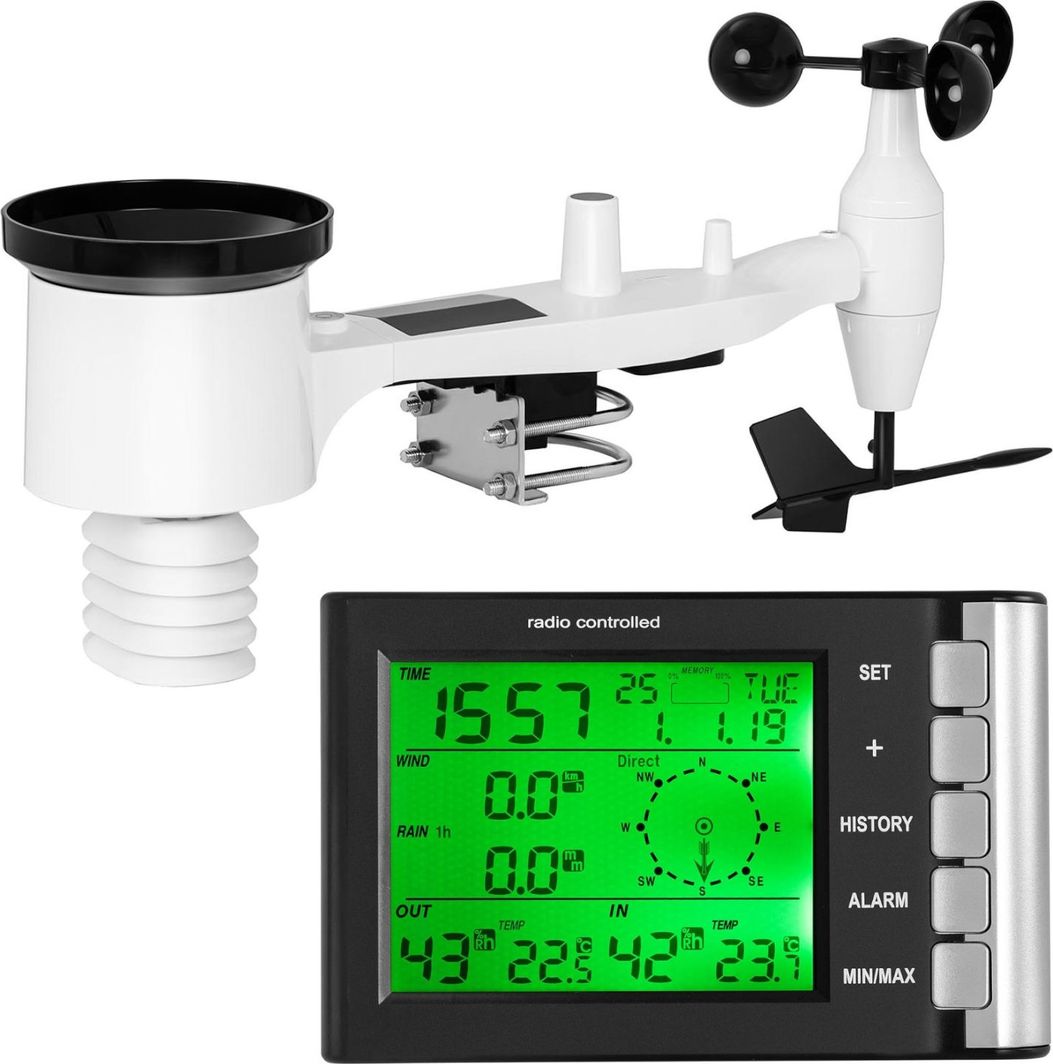 Stacja pogodowa Steinberg Bezprzewodowa stacja meteorologiczna pogodowa 9 zjawisk LCD 100m Bezprzewodowa stacja meteorologiczna pogodowa 9 zjawisk LCD 100m 1