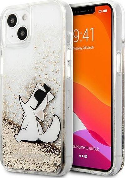 Karl Lagerfeld Karl Lagerfeld KLHCP13MGCFD iPhone 13 6,1" złoty/gold hardcase Liquid Glitter Choupette Fun 1