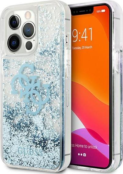 Guess Guess GUHCP13LLG4GBL iPhone 13 Pro / 13 6,1" niebieski/blue hardcase 4G Big Liquid Glitter 1