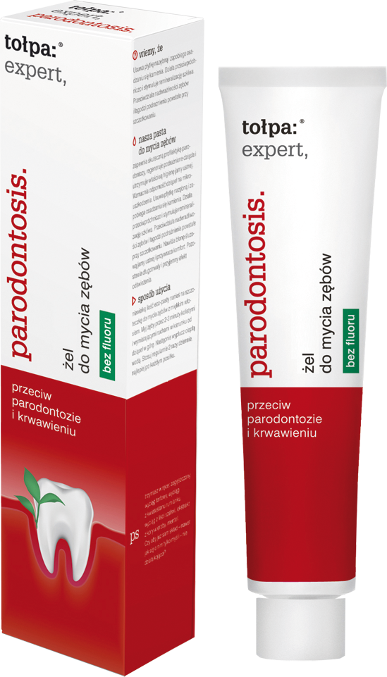 Tołpa parodontosis, żel do mycia zębów bez fluoru 75 ml 1