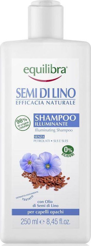 Equilibra Equilibra Illuminate Shampoo rozświetlający szampon do włosów z siemieniem lnianym 250ml 1