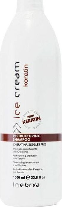 Inebrya Ice Cream restrukturyzujący szampon do włosów z keratyną 1000ml 1
