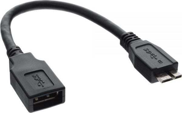 Kabel USB InLine Adapter Micro B męski - USB Typ A żeński 0.15m (31609) 1