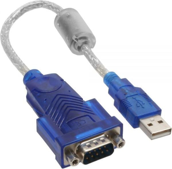 Adapter USB InLine USB - RS-232 Niebieski  (33304D) 1