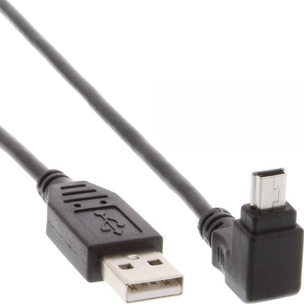Kabel USB InLine USB-A - miniUSB 1 m Czarny (34110) 1