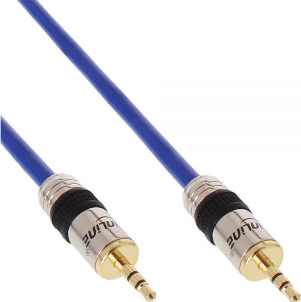 Kabel InLine Jack 3.5mm - Jack 3.5mm 1m niebieski (99951P) 1