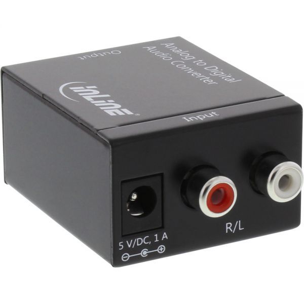 Adapter AV InLine Toslink - RCA (Cinch) czarny (65001) 1