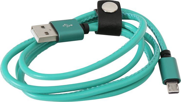 Kabel USB Platinet USB-A - microUSB 1 m Zielony (PUCL1G) 1