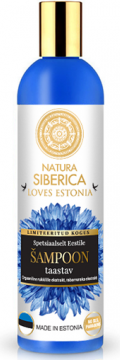  Natura Siberica Regenerujący szampon do włosów z ekstraktem z maliny moroszki i chabrem 400 ml 1
