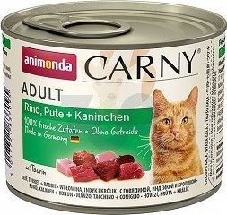 Animonda Cat Carny Adult smak: wołowina, indyk i królik 6x200g 1