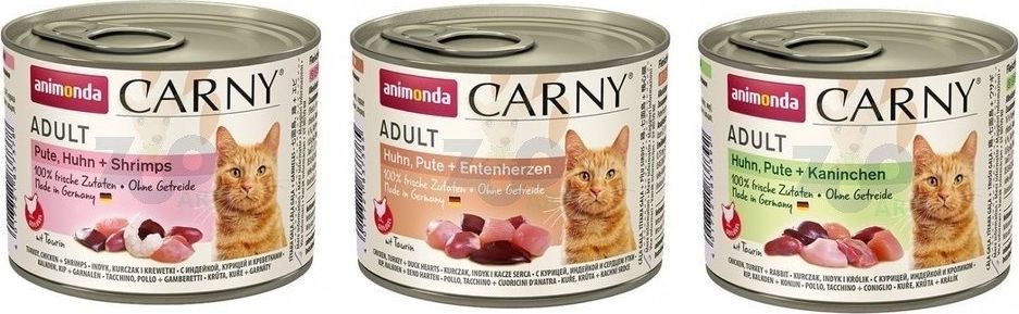 Animonda ANIMONDA Cat Carny Adult Mix 3 smaków 36x200g 1