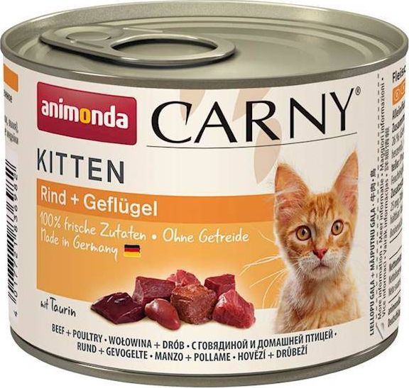 Animonda ANIMONDA Cat Carny Kitten smak:wołowina drób 12 x 200g 1