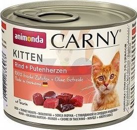 Animonda ANIMONDA Cat Carny Kitten smak: wołowina i serca indyka 12 x 200g 1