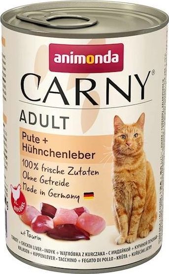 Animonda ANIMONDA Cat Carny Adult smak: indyk, wątróbka z kurczaka 6x400g 1