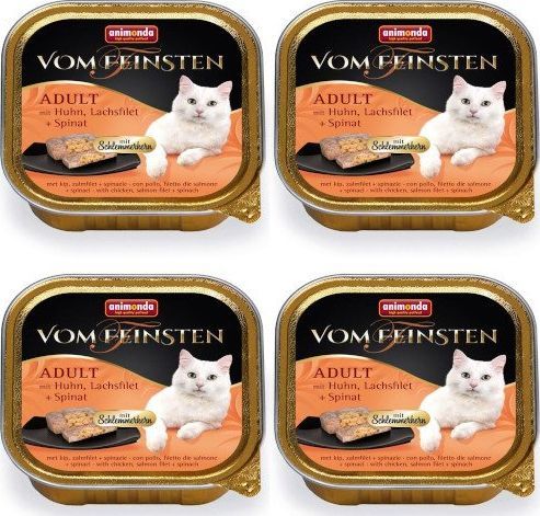 Animonda ANIMONDA Cat Vom Feinsten adult Adult z nadzieniem: Kurczak, filet z łososia i szpinak 6x100g 1