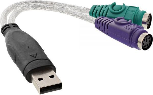 Adapter USB InLine USB - PS/2 x2 Biały  (33386) 1