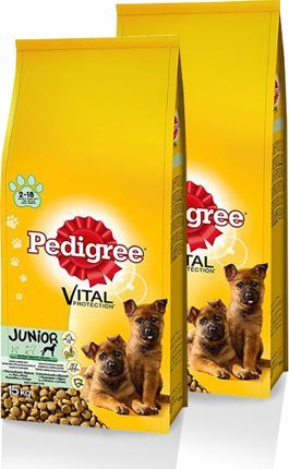 Pedigree PEDIGREE Junior 2x15kg (duże rasy) - sucha karma dla psów z kurczakiem i ryżem 1