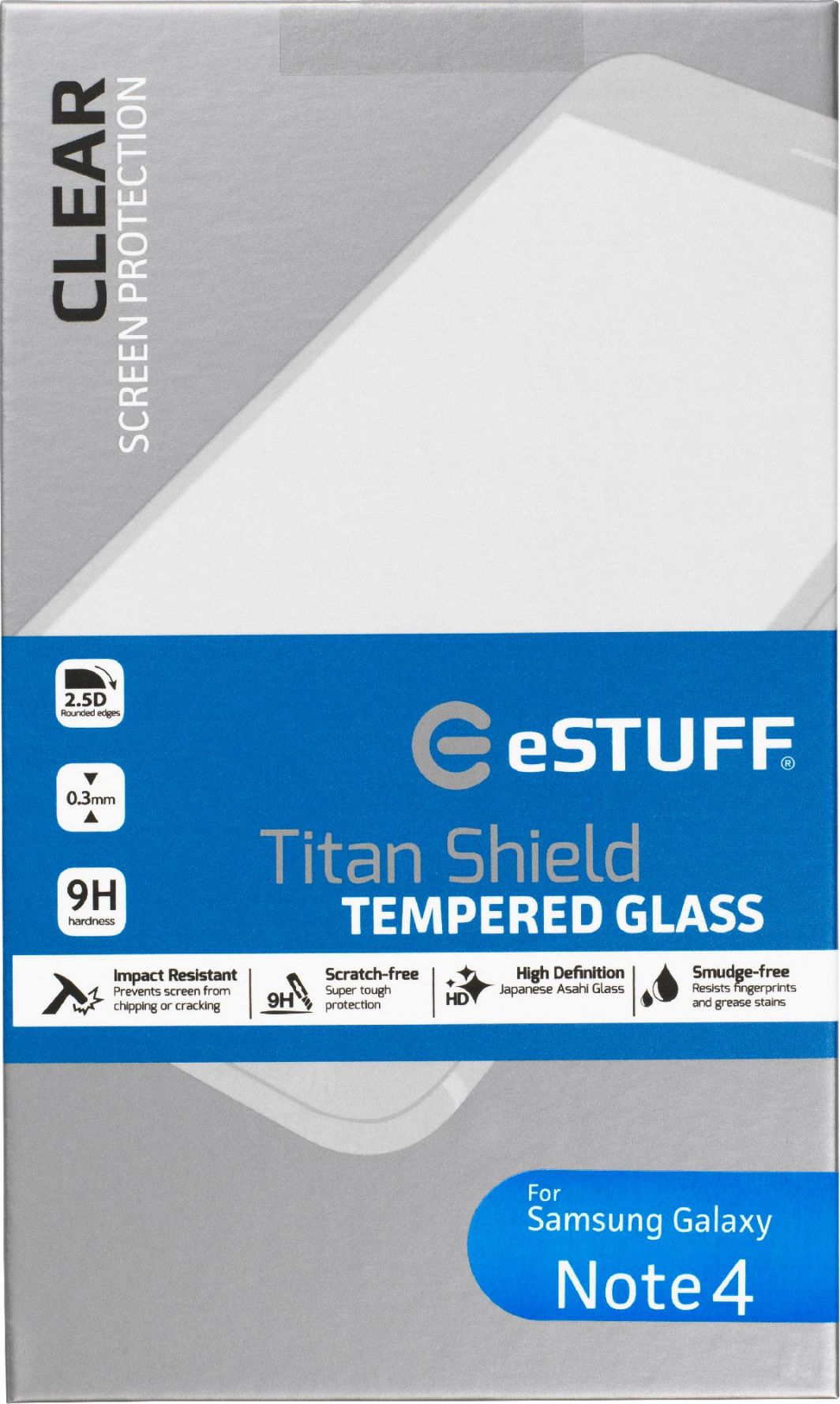  eSTUFF Szkło TitanShield na Samsung Note 4 - (ES10059) 1