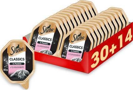 Sheba SHEBA Sheba Classics Karma z łososiem w pasztecie dla kota (30+14 Gratis) 1