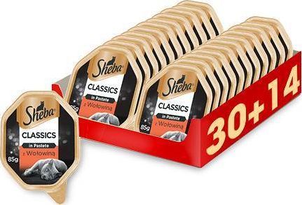 Sheba SHEBA Sheba Classics Karma z wołowiną w pasztecie dla kota (30+14 Gratis) 1