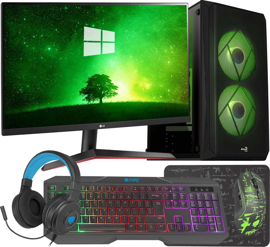 Komputer GER-POL CS-107, Ryzen 5 2400GE, 16 GB, Radeon RX Vega 11, 512 GB M.2 PCIe 1 TB HDD Windows 10 Pro, 1