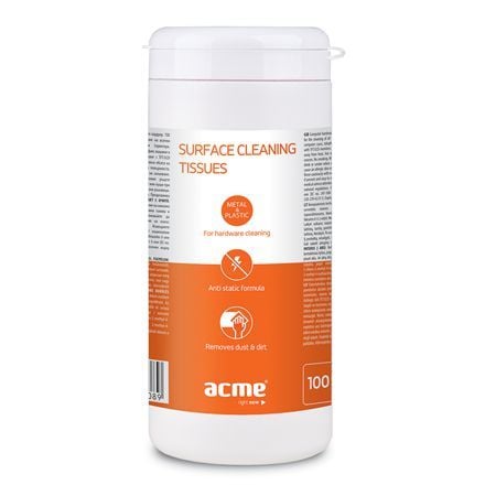  Acme Ściereczki nawilżane do czyszczenia plastików 100 szt. (CL41) 1