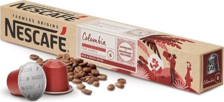 Nescafe Kawa w kapsułkach FARMERS ORIGINS Nescaf COLOMBIA Bezkofeinowa (10 uds) 1