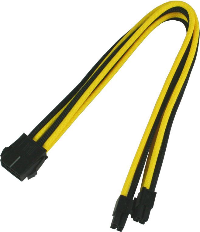 Nanoxia 8-Pin EPS przedłużacz 30cm, czarno-żółty (NX8PV3ESG) 1