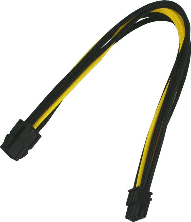 Nanoxia 6-Pin PCI-E przedłużacz 30 cm, czarno-żółty (NX6PV3ESG) 1