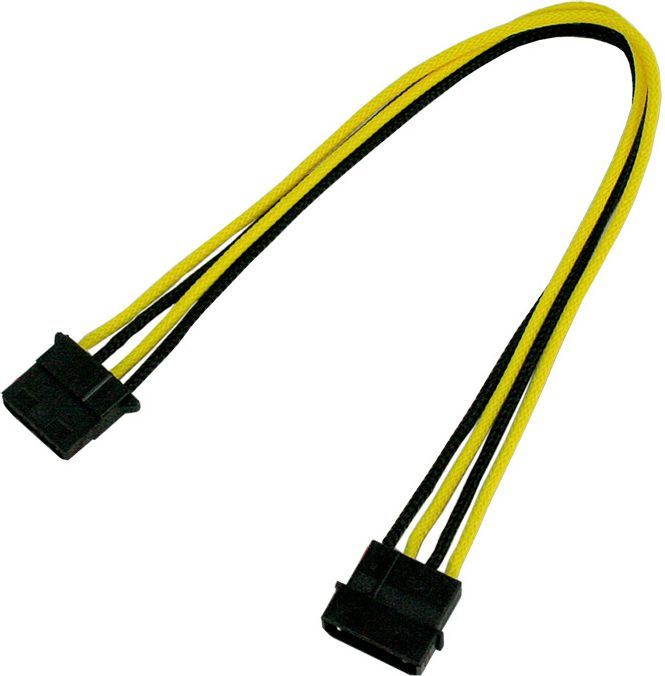 Nanoxia 4-Pin Molex przedłużacz 30cm, czarno-żółty (NX4PV3ESG) 1