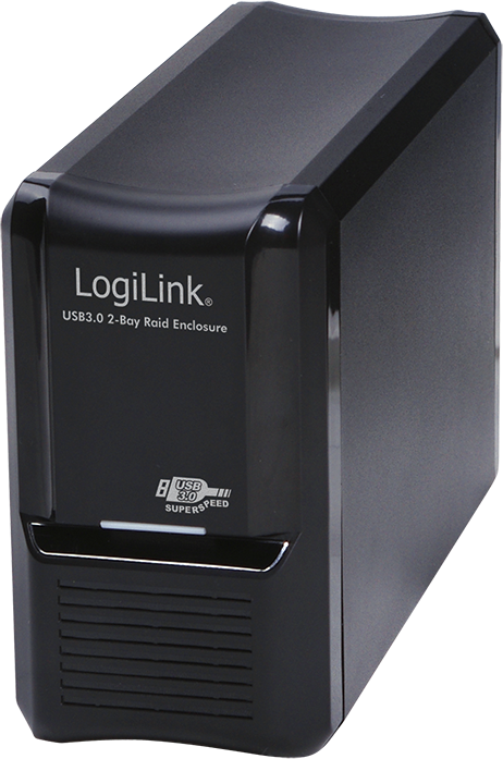 Kieszeń LogiLink 2 dyski HDD 3.5", SATA3 Czarna (UA0154A) 1