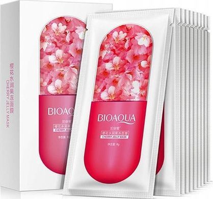 Bioaqua Bioaqua Cherry Jelly Maska Maseczka W Żelu x10szt 1