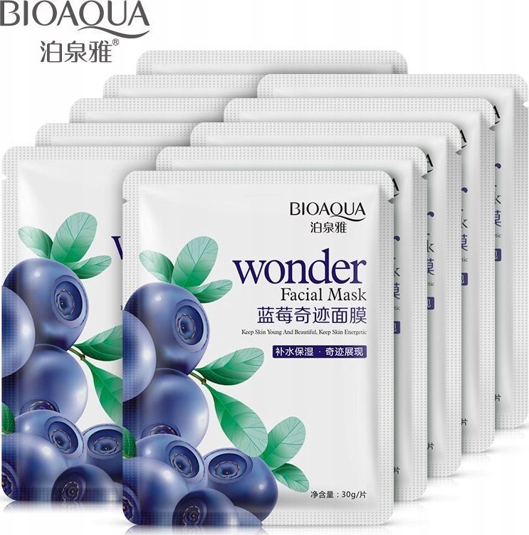 Bioaqua Bioaqua Maska W Płacie Z Borówką Wonder x6szt 1