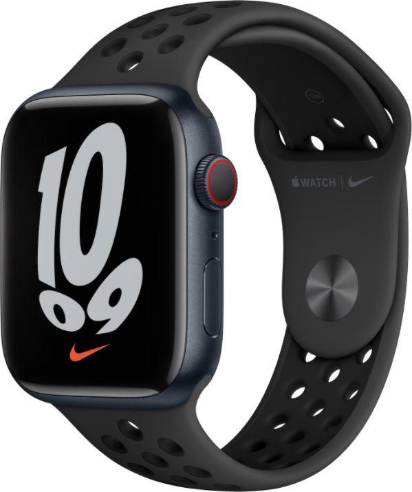 Smartwatch Apple Watch Series Nike 7 GPS 45mm + Cellular Czarny  (MKL53WB/A) 1