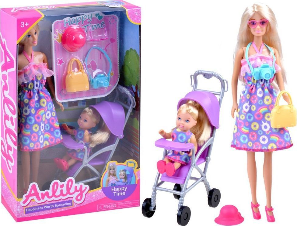 Anlily Anlily Lalka mama z dzieckiem w wózku ZA3489 1