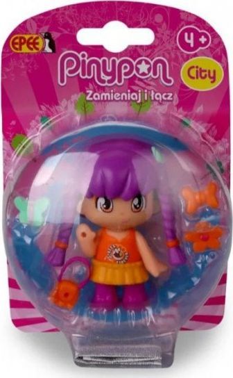 Figurka Epee PinyPon City: Natura - Dziewczynka z fioletowymi włosami (GXP-794379) 1